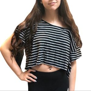 striped crop top